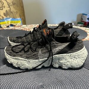 Nike Charcoal and White Athletic Shoes